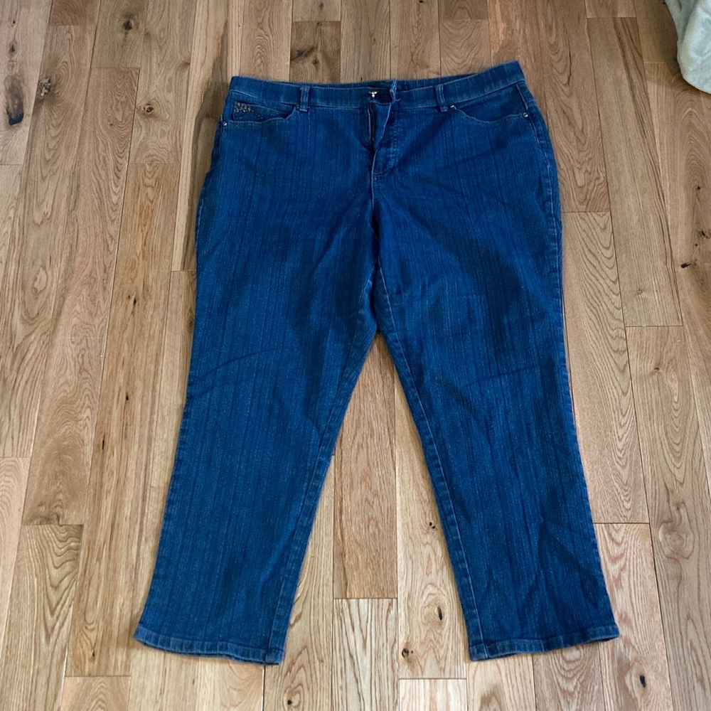 Simon Chang Women's Indigo Straight Leg Jeans